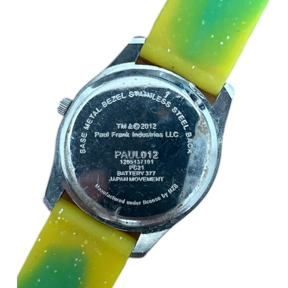 Vintage Paul Frank Monkey Watch Rainbow Silicone Band Unisex Paul012 New Battery - Picture 4 of 6